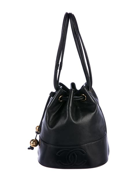 chanel vintage drawstring bucket bag